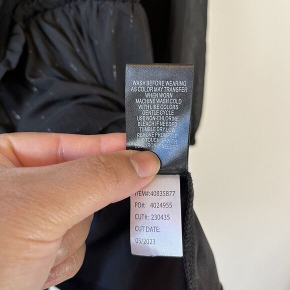 Torrid Babydoll Crinkle Chiffon Blouson Sleeve Top Black Witchy 0/Large NWT's - Picture 12 of 12